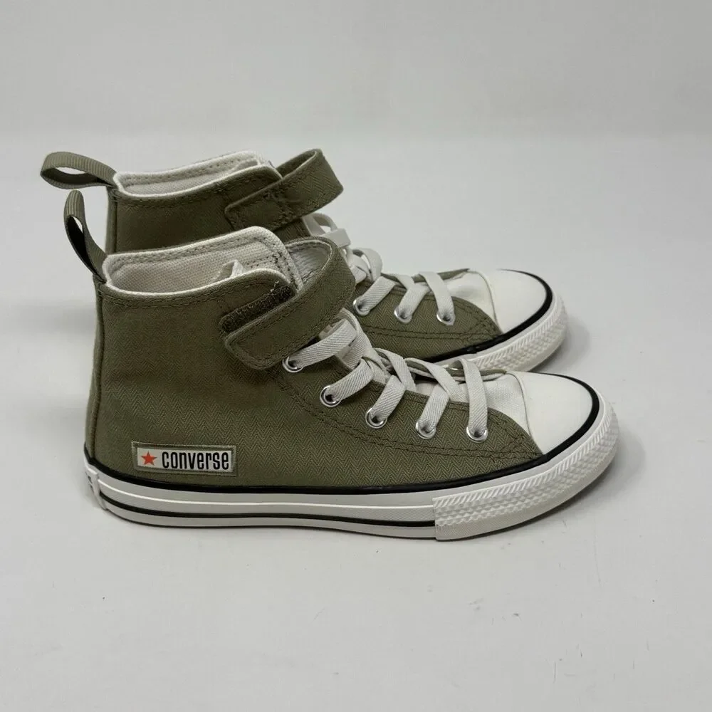 Converse Chuck Taylor All Star High Shoes Kids Size 1 Olive Green Easy On